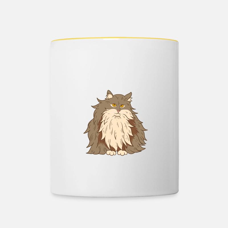 Norwegian Forest Cat Whisperer - Tasse zweifarbig - Weiß/Gelb