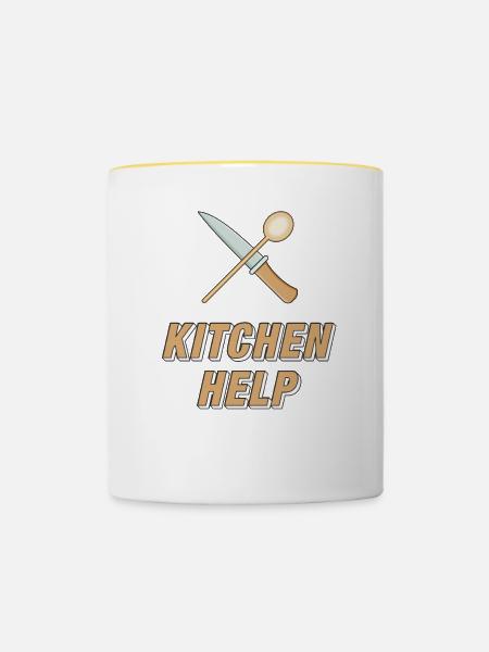 KITCHEN HELP - Tasse zweifarbig - Weiß/Gelb