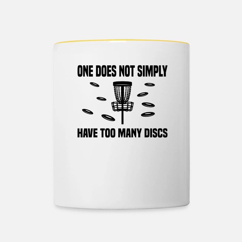 Disc Golf Frisbee Golf - Contrasting Mug - white/yellow