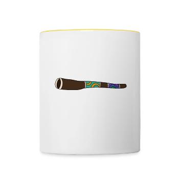 A Day Without My Didgeridoo - Contrasting Mug - white/yellow - Front