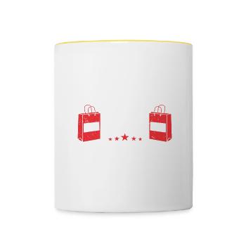 Vente à la ferme Thrifting - Mug contrasté - blanc/jaune - Devant