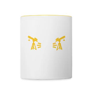 Stargazer Poison Cosmology Stargazing - Contrasting Mug - white/yellow - Front