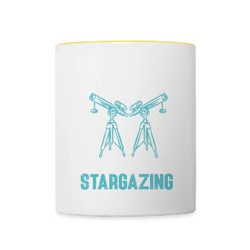 Stargazer Poison Cosmology Stargazing - Contrasting Mug - white/yellow - Front