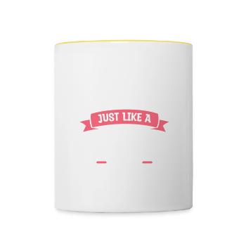 Allergologue à la retraite comme un allergologue régulier - Mug contrasté - blanc/jaune - Devant