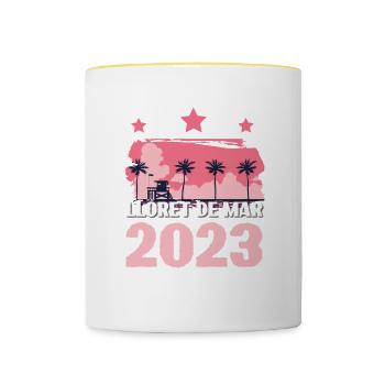 Lloret de Mar 2023 - Mug contrasté - blanc/jaune - Devant