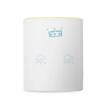 Bébé à bord - Mug contrasté - blanc/jaune - Devant