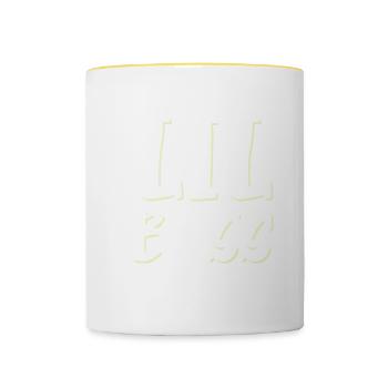 Bébé petit patron - Mug contrasté - blanc/jaune - Devant