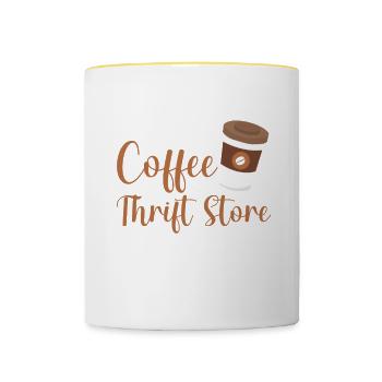 Vente à la ferme Thrifting - Mug contrasté - blanc/jaune - Devant