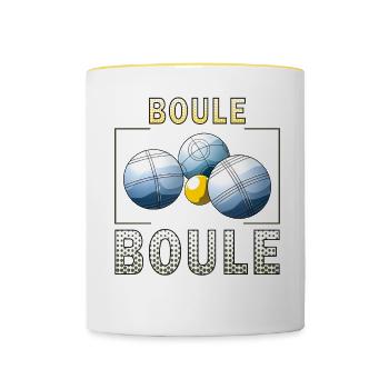 BOULE - Tasse zweifarbig - Weiß/Gelb - Vorne