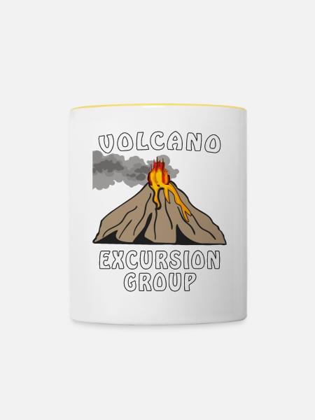 VOLCANO EXCURSION GROUP - Tasse zweifarbig - Weiß/Gelb