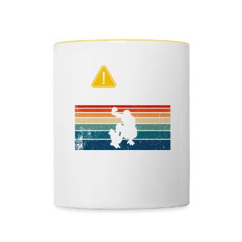 Start Talking About Skateboarding - Contrasting Mug - white/yellow - Front