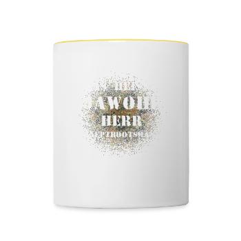 Das heißt Jawohl Herr Hauptbootsmann Bundeswehr - Tasse zweifarbig - Weiß/Gelb - Vorne