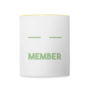 Équipe de la mariée - Mug contrasté - blanc/jaune - Devant