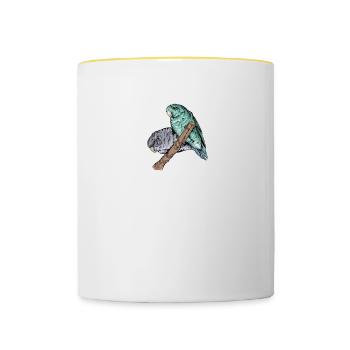 Katharinasittich I Sittich ZiervogelMotiv für - Tasse zweifarbig - Weiß/Gelb - Vorne