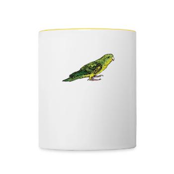 Katharinasittich I Sittich ZiervogelMotiv für - Tasse zweifarbig - Weiß/Gelb - Vorne