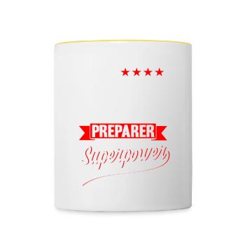 Tax Season Cpa Accountant Gift Tax Day - Contrasting Mug - white/yellow - Front