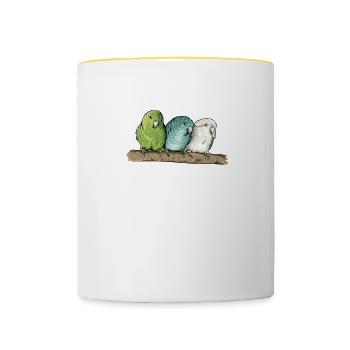Katharinasittich I Sittich ZiervogelMotiv für - Tasse zweifarbig - Weiß/Gelb - Vorne