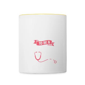 It Takes A Lot Of Sparkle To Be A Public Health - Contrasting Mug - white/yellow - Front