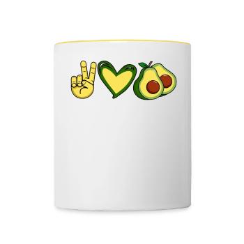 avocado herrenbekleidung avocado kostümkinder - Tasse zweifarbig - Weiß/Gelb - Vorne