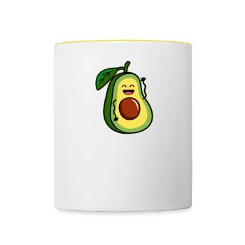Don't Give A Guac Avocado Guacamole Lover - Contrasting Mug - white/yellow - Front