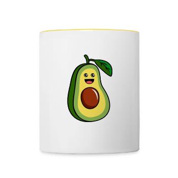 Really Like Avocados Guacamole Lover Avocado - Contrasting Mug - white/yellow - Front