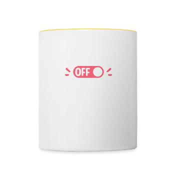 Urologist Off Duty Urology Urologists - Contrasting Mug - white/yellow - Front