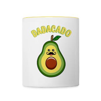 Dadacado Avocado Guacamole Lover Avocados - Contrasting Mug - white/yellow - Front