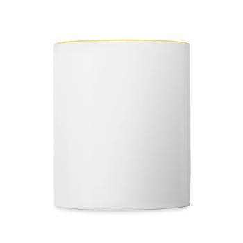 Infirmière praticienne Je ne discute pas que je suis juste - Mug contrasté - blanc/jaune - Devant