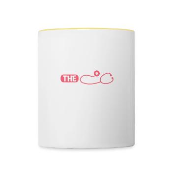 Relax The Gynecologist Is Here Gynecology OB/GYN - Contrasting Mug - white/yellow - Front