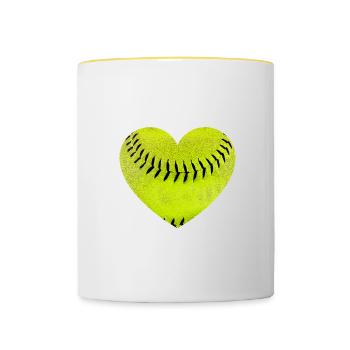 Aimez-vous - Mug contrasté - blanc/jaune - Devant