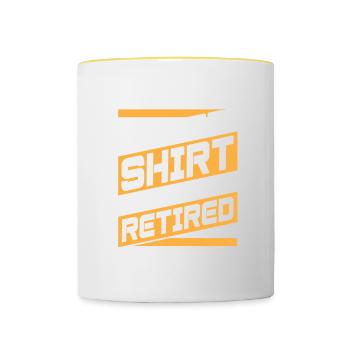 Make Me Look Retired 2023 Retirement Life Men - Contrasting Mug - white/yellow - Front