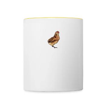 Araucana Hühner I Hühnerrasse Huhn Motiv für - Tasse zweifarbig - Weiß/Gelb - Vorne
