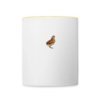 Araucana Hühner I Hühnerrasse Huhn Motiv für - Tasse zweifarbig - Weiß/Gelb - Vorne