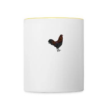 Araucana Hühner I Hühnerrasse Huhn Motiv für - Tasse zweifarbig - Weiß/Gelb - Vorne