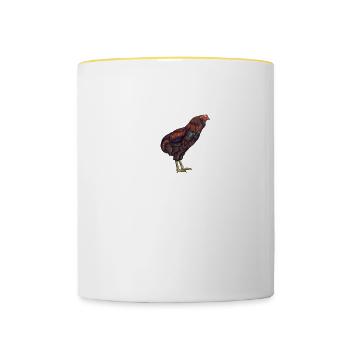 Araucana Hühner I Hühnerrasse Huhn Motiv für - Tasse zweifarbig - Weiß/Gelb - Vorne