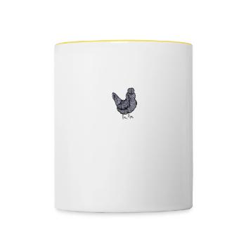 Araucana Hühner I Hühnerrasse Huhn Motiv für - Tasse zweifarbig - Weiß/Gelb - Vorne