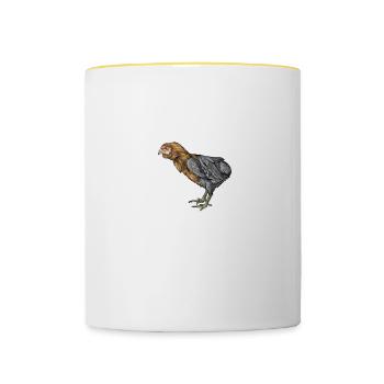 Araucana Hühner I Hühnerrasse Huhn Motiv für - Tasse zweifarbig - Weiß/Gelb - Vorne