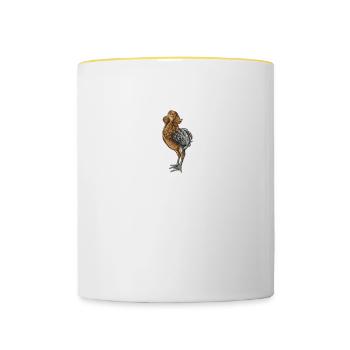 Araucana Hühner I Hühnerrasse Huhn Motiv für - Tasse zweifarbig - Weiß/Gelb - Vorne