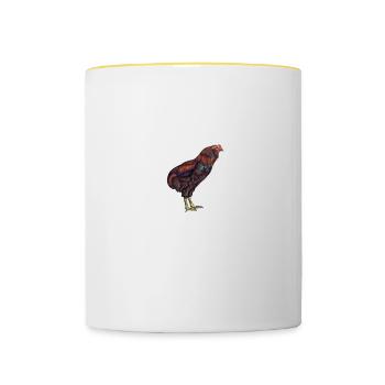 Araucana Hühner I Hühnerrasse Huhn Motiv für - Tasse zweifarbig - Weiß/Gelb - Vorne