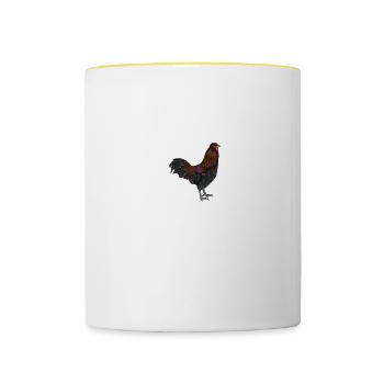 Araucana Hühner I Hühnerrasse Huhn Motiv für - Tasse zweifarbig - Weiß/Gelb - Vorne