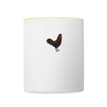 Araucana Hühner I Hühnerrasse Huhn Motiv für - Tasse zweifarbig - Weiß/Gelb - Vorne
