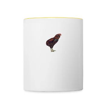 Araucana Hühner I Hühnerrasse Huhn Motiv für - Tasse zweifarbig - Weiß/Gelb - Vorne