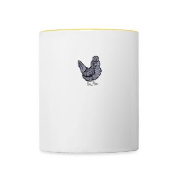 Araucana Hühner I Hühnerrasse Huhn Motiv für - Tasse zweifarbig - Weiß/Gelb - Vorne