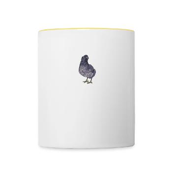 Araucana Hühner I Hühnerrasse Huhn Motiv für - Tasse zweifarbig - Weiß/Gelb - Vorne