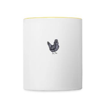 Araucana Hühner I Hühnerrasse Huhn Motiv für - Tasse zweifarbig - Weiß/Gelb - Vorne