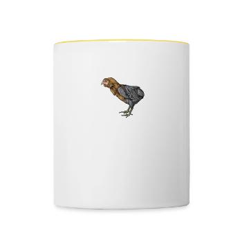 Araucana Hühner I Hühnerrasse Huhn Motiv für - Tasse zweifarbig - Weiß/Gelb - Vorne