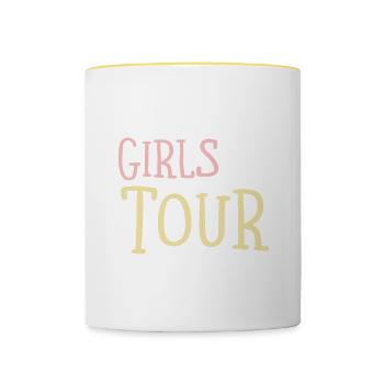Amsterdam Girls Tour - Mug contrasté - blanc/jaune - Devant