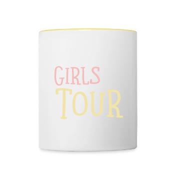 Majorque Girls Tour - Mug contrasté - blanc/jaune - Devant