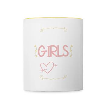 Cancun Girls Tour - Mug contrasté - blanc/jaune - Devant