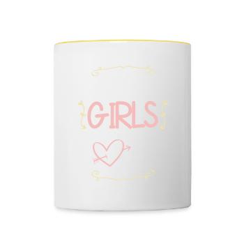 Mallorca Girls Tour - Contrasting Mug - white/yellow - Front